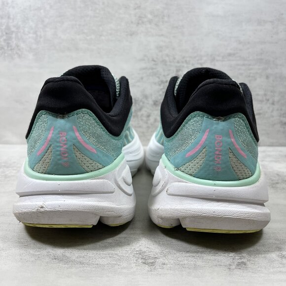 Hoka One One Bondi 9 Running Shoes - Women's Size 7.5 D Wide - Green - Picture 6 of 10